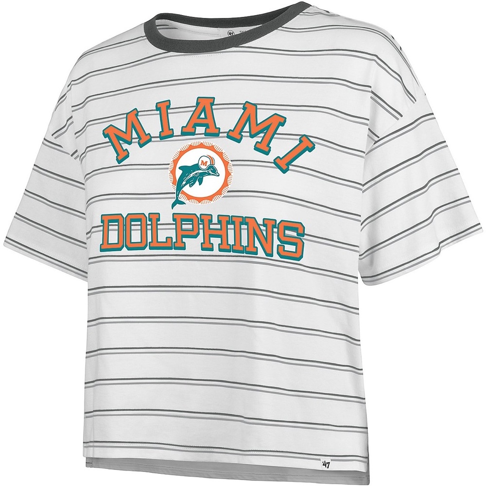 47 Women's NFL Miami Dolphins On The‎ Line Tobie T-Shirt NWT Size L